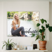 Elegant Script Moderne Foto Afstuderen Canvas Afdruk