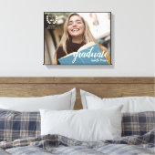 Elegant Script Moderne Foto Afstuderen Canvas Afdruk (Insitu (Slaapkamer))