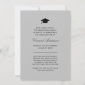 Elegant script | Moderne foto van Afstudeerder Aankondiging (Achterkant)