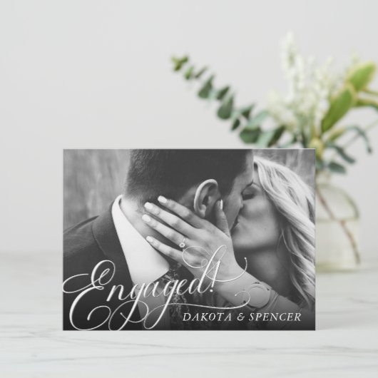 Elegant script | Moderne fotowedstrijd Kaart (Staand voorkant)