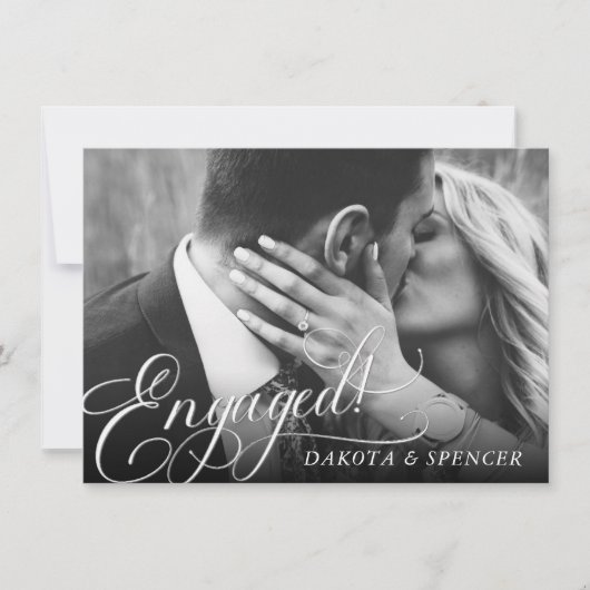 Elegant script | Moderne fotowedstrijd Kaart (Voorkant)