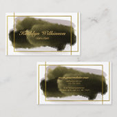 Elegant Script Moderne Gold Geometric Professional Visitekaartje (Voorkant / Achterkant)
