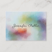 Elegant Script Moderne, kleurrijke Abstracte Sjabl Visitekaartje (Voorkant)