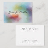 Elegant Script Moderne, kleurrijke Abstracte Sjabl Visitekaartje (Voorkant / Achterkant)