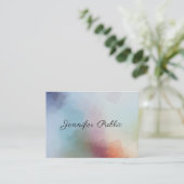 Elegant Script Moderne, kleurrijke Abstracte Sjabl Visitekaartje (Staand voorkant)