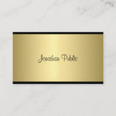 Elegant Script Moderne Simple Glamour Gold-look Visitekaartje (Voorkant)
