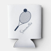 Elegant Script Moderne tennisspelers gepersonalise Blikjeskoeler (Achterkant)