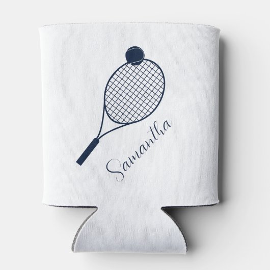 Elegant Script Moderne tennisspelers gepersonalise Blikjeskoeler (Achterkant)