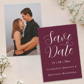 Elegant script Moderne trouwfoto Save The Date