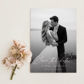 Elegant script Moderne trouwfoto Save The Date