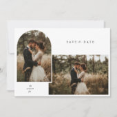 Elegant script Moderne trouwfoto Sla de datum op Kaart (Voorkant)