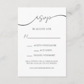 Elegant Script Moderne Typografie Bruiloft RSVP Informatiekaartje (Voorkant)