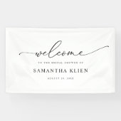 Elegant Script Moderne Vrijgezellenfeest Welkomstb Spandoek (Horizontaal)