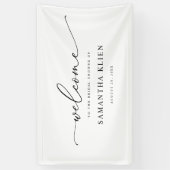 Elegant Script Moderne Vrijgezellenfeest Welkomstb Spandoek (Verticaal)