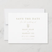 Elegant script Moderne Waterverf Daisy Save The Date (Voorkant)