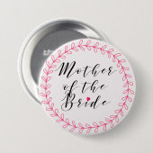 Elegant script - Moeder van de Bride Button (Voorkant /achterkant)