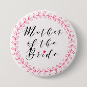Elegant script - Moeder van de Bride Button (Voorkant)