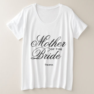 Elegant Script Moeder van de Bride Grote Maat T-shirt