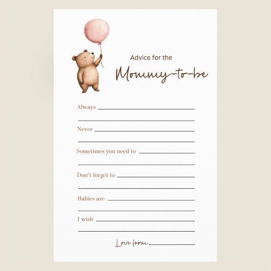 Elegant Script Mommy To Be Trivia Brown Minimalist Flyer