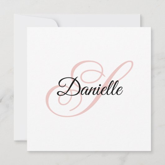 Elegant Script Monogram 50ste verjaardag Kaart (Achterkant)