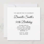 Elegant Script Monogram 50ste verjaardag Kaart (Voorkant)