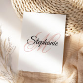 Elegant Script Monogram 50ste verjaardag Kaart