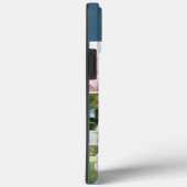 Elegant Script Monogram 6 Foto blauw en grijs Case-Mate iPhone Case (Achterkant / Rechts)