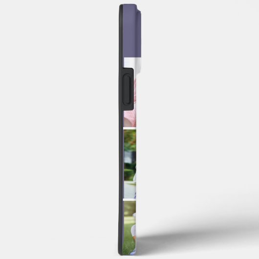 Elegant Script Monogram 6 Foto Paars Case-Mate iPhone Case (Achterkant / Rechts)