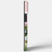 Elegant Script Monogram 6 Foto roze en grijs Case-Mate iPhone Case (Achterkant / Rechts)