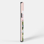 Elegant Script Monogram 6 Foto Roze en Grijs iPhone Hoesje (Rechterkant)