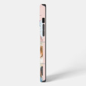 Elegant Script Monogram 6 Foto Roze en Grijs iPhone Hoesje (Linkerkant)