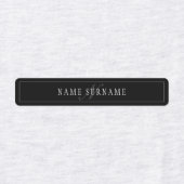 Elegant Script Monogram Bewerkbaar Zwart Grijs Wit Labels (Design 1)