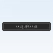 Elegant Script Monogram Bewerkbaar Zwart Grijs Wit Labels
