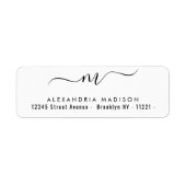 Elegant Script Monogram Black Modern Typografie Etiket (Voorkant)