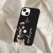 Elegant Script Monogram Boho Wildflower iPhone Hoesje
