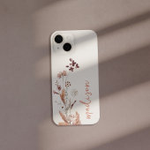 Elegant Script Monogram Boho Wildflower iPhone Hoesje