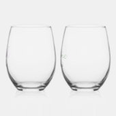 Elegant Script Monogram Bruids Party Chic Wedding Wijnglas Zonder Voet (Links)