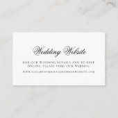 Elegant Script Monogram Crest Bruiloft Website Informatiekaartje (Achterkant)