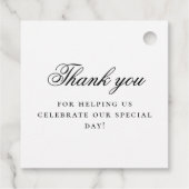 Elegant Script Monogram Crest Wedding Bedankjes Labels (Achterkant)