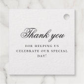 Elegant Script Monogram Crest Wedding Bedankjes Labels (Achterkant)