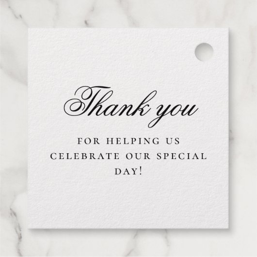 Elegant Script Monogram Crest Wedding Bedankjes Labels (Achterkant)