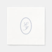 Elegant Script Monogram Custom Wedding Servet (Voorkant)