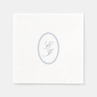 Elegant Script Monogram Custom Wedding Servet