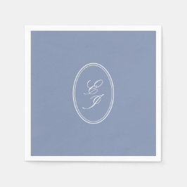 Elegant Script Monogram Custom Wedding Servet