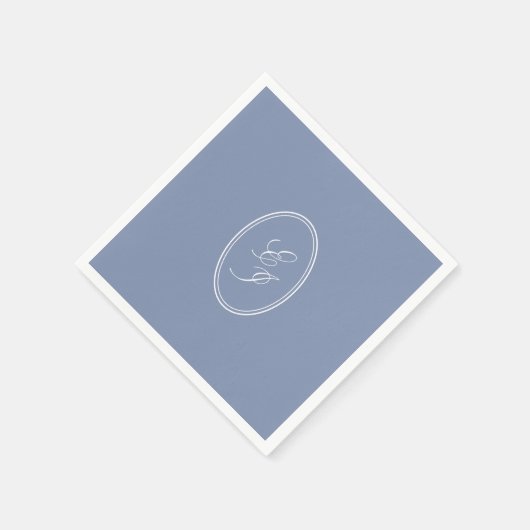 Elegant Script Monogram Custom Wedding Servet (Hoek)