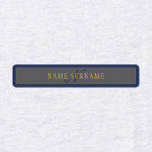 Elegant Script Monogram Donker Navy Blauw Grijs &  Labels (Design 1)