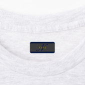 Elegant Script Monogram Donker Navy Blauw Grijs &  Labels (Aangebracht)