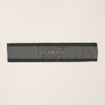 Elegant Script Monogram Donker Navy Blauw Grijs &  Sjaal<br><div class="desc">Elegant ogend,  monogram vormgegeven ontwerp. Aanpassen zoals je wilt!</div>