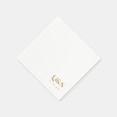 Elegant script Monogram en datum bruiloft Servet (Hoek)