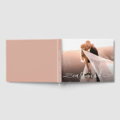 Elegant Script Monogram Fotobruiloft Gastenboek (Volledig)